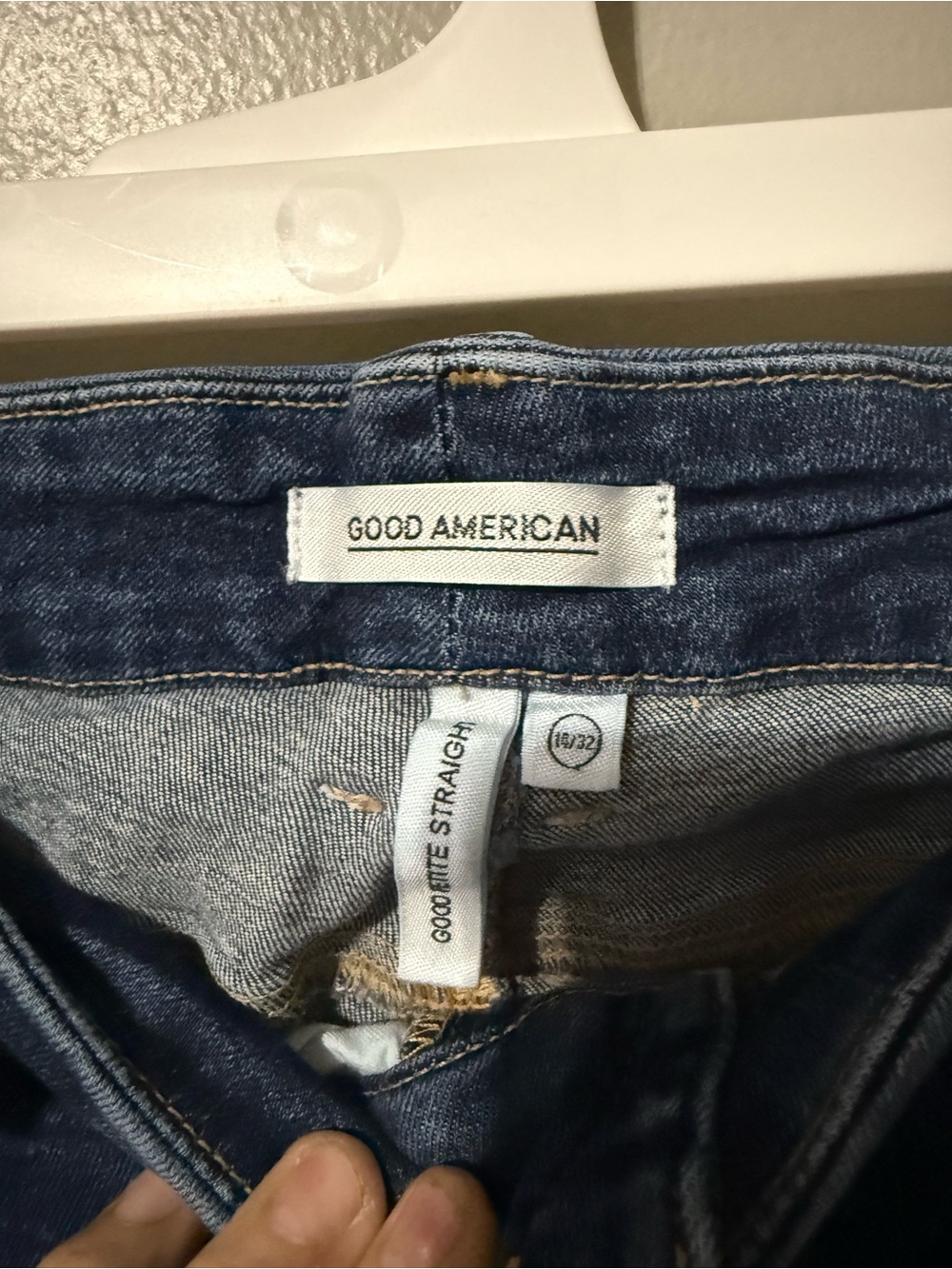 Good American Good Petite Straight Jeans Dark Wash Size 14/32 - Picture 4 of 6
